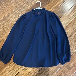 JCrew Ruffle neck blouse